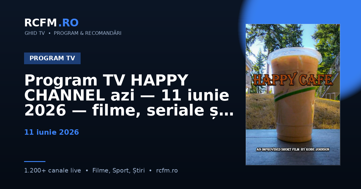 Program TV HAPPY CHANNEL azi — 11 iunie 2026 — filme, seriale și emisiuni