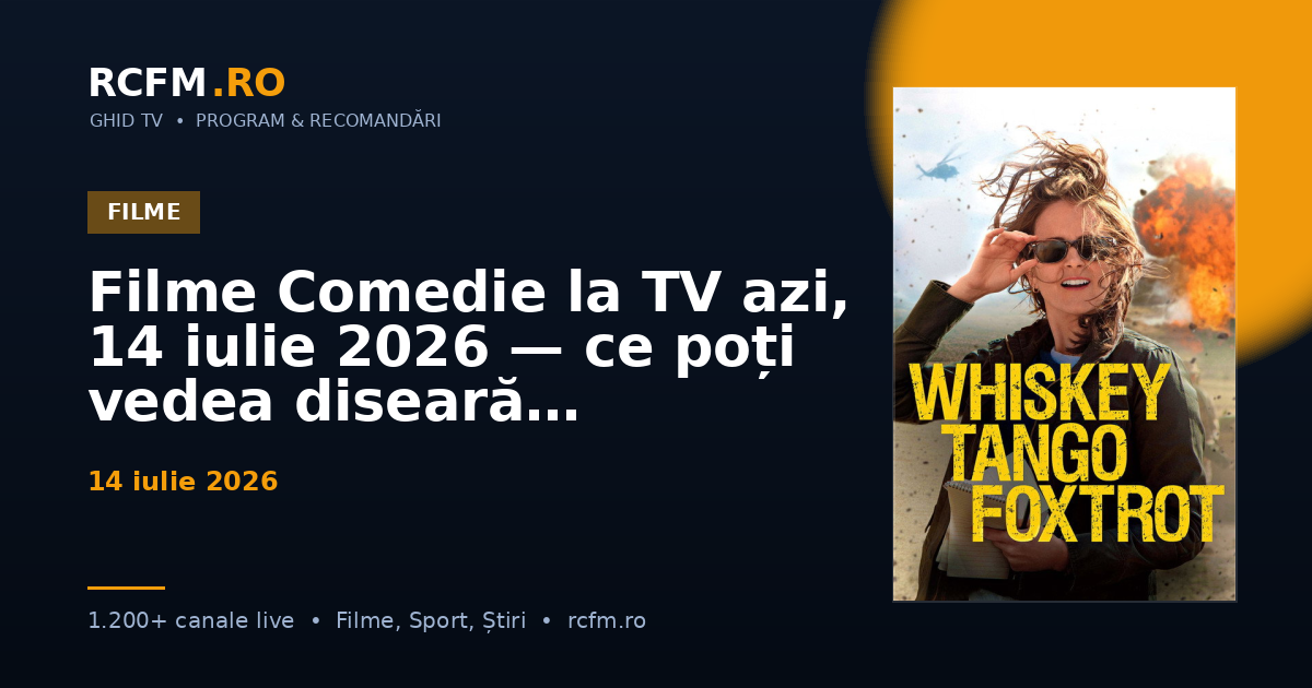 Filme Comedie la TV azi, 14 iulie 2026 — ce poți vedea diseară