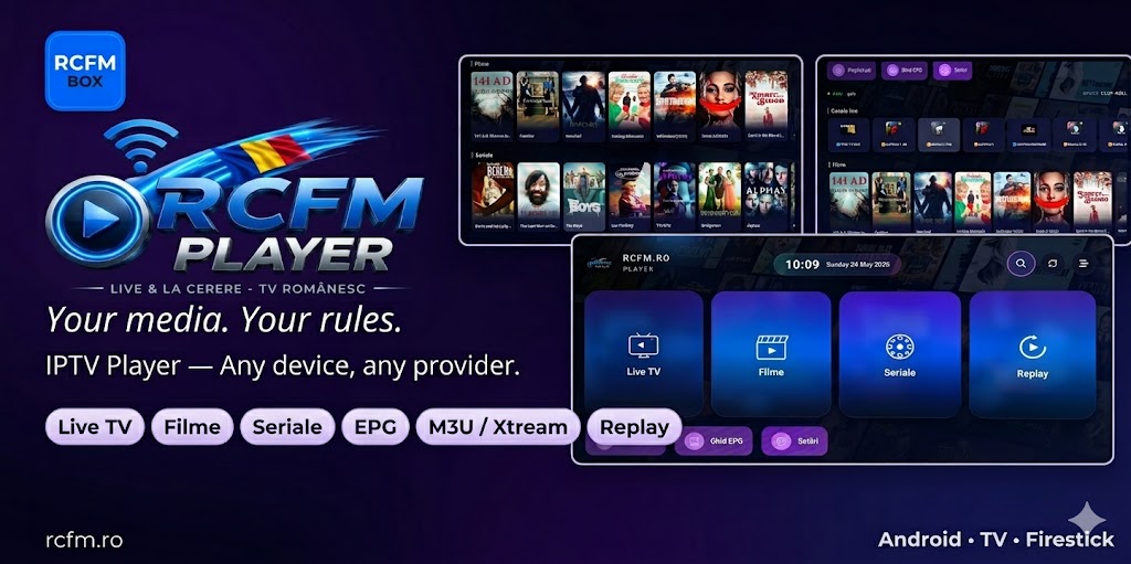 RCFM Player — interfată live TV pe Android